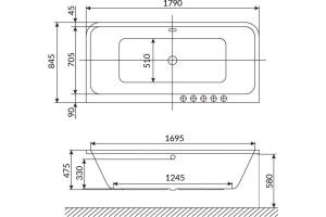 Акриловая ванна Excellent Arana 180x85 - 2