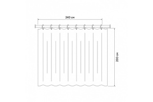 Штора для ванной комнаты 200*240 IDDIS Basic (B45P224i11) - 2