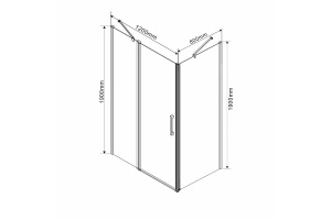Душевой уголок Vincea Orta 120х80 хром стекло прозрачное - 2