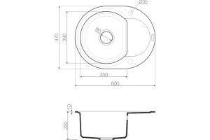 Мойка кухонная Omoikiri Sakaime 60E-SA бежевая - 3