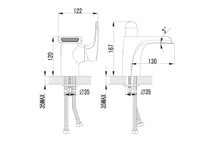 Смеситель для раковины Lemark Shift хром (LM4346C) - 2