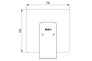 102167105C1EX-K TIERA смеситель для душа (внешняя часть) матовый черный - 2