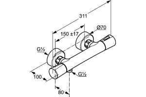 Смеситель для душа Kludi Zenta хром (351000538) - 2