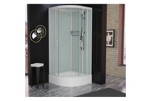 Душевая кабина Frank 90х90 белая стекло прозрачное - 2