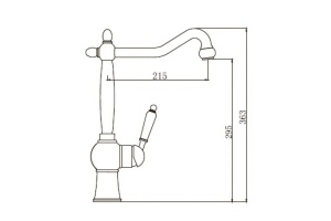 Смеситель для кухонной мойки  KAISER Wood (61033) - 2