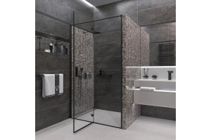 Душевая дверь в нишу Veconi Vianno VN-73B 100 см профиль черный (VN73B-100-01-C4) - 3