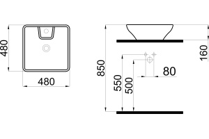 Раковина STWORKI накладная 48 K0101-2485 - 2