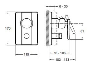 Смеситель для ванны Jacob Delafon  хром (E98725-CP) - 2
