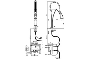 Смеситель для кухни Paini Hybrid HKPA557TKKM с гибким изливом - 2