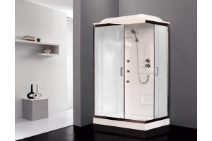 Душевая кабина Royal Bath 120х80 белая левая стекло матовое с гидромассажем - 2