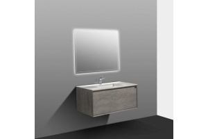 Тумба с раковиной Black&White Universell 100 серая - 3