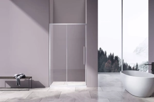 Душевая дверь в нишу Vincea Slim-N 100х195 профиль хром стекло прозрачное - 2