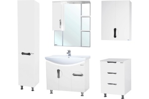 Тумба с раковиной Bellezza Лагуна 75 белая - 3