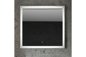 Зеркало STWORKI Эстерсунд 90 белое матовое, с подсветкой, сенсор на зеркале