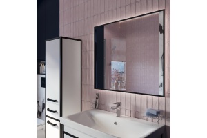 Зеркало DIWO Элиста 80 черное, с подсветкой - 3