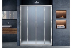 Душевая дверь в нишу Vincea Alpha VDS-3AL2160MT 160 см, стекло текстурное, хром - 2
