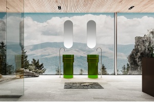 Напольная раковина Abber Kristall 45 зеленая - 2