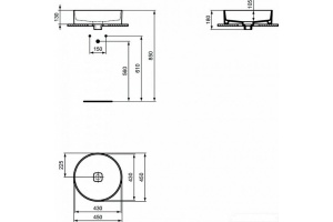 Раковина накладная Ideal Standard Strada II Round Vessel 45 см белый (T295901) - 3