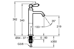 Смеситель для раковины Jacob Delafon Louise золото матовый - 2