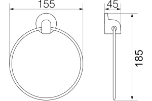 Полотенцедержатель Veragio Oscar OSC-5223.CR хром - 2