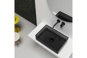 Раковина накладная ABBER Kristall 60 черный (AT2803Onyx) - 3