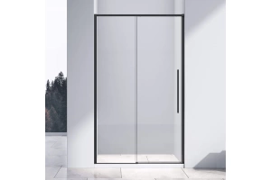 Душевая дверь в нишу Vincea Slim-N 110х195 профиль черный стекло прозрачное