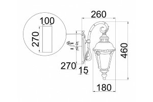 Уличный настенный светильник Maytoni Goiri O029WL-01BZ - 2