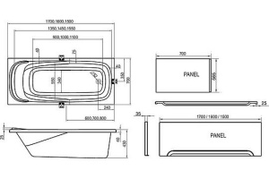 Акриловая ванна Ravak Vanda 160x70 см (CP11000000) - 2