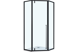 Душевой уголок Vincea Penta VSP-3P900CLB 90x90, профиль чёрный, стекло прозрачное - 2