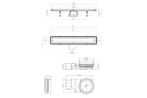 Душевой лоток Pestan Confluo Premium Line 550 с решеткой - 2