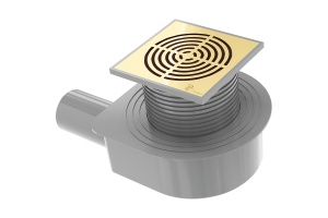 Душевой трап Armadi Art Smart Design 15х15 с решеткой золото матовый