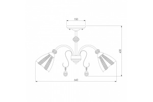 Люстра на штанге Eurosvet Floranse 30155/5 античная бронза - 2
