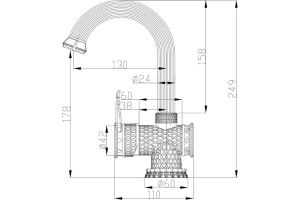 Смеситель Zorg Antic A 411U-BR для раковины - 2