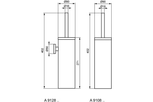 Ершик Ideal Standard IOM напольный хром (A9108MY) - 2