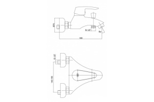 Смеситель для ванны GPD Verano хром - 2