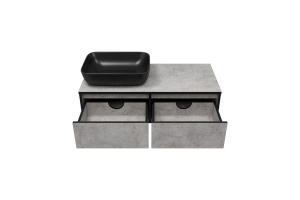 Тумба под раковину Brevita Stone 100 бетон (STO-01100-048П) - 2