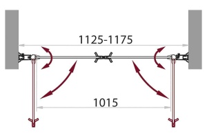 Душевая дверь BelBagno Sela 115 хром (SELA-B-2-115-P-Cr) - 3