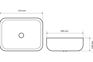 Раковина накладная  Excellent Cori 51 белый - 3