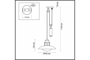 Уличный подвесной светильник Odeon Light Nature Dante 4164/1A - 3