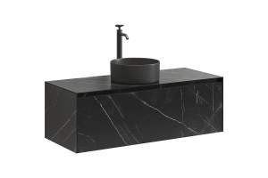 Тумба под раковину подвесная Sancos Stone 120 черная