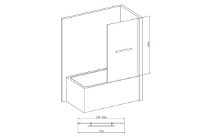 Шторка на ванну ABBER Immer Offen AG70080B - 3