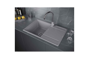Мойка кухонная Paulmark Flugen 78 серый матовый - 3