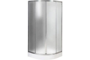 Душевой уголок BelBagno Due 90х90 профиль хром стекло рифленое