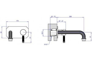 Смеситель для раковины Cezares OLIMP бронза (OLIMP-BLSM2-02-L) - 2