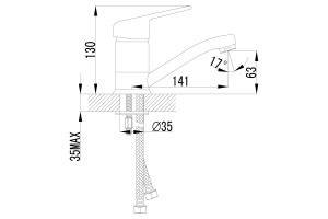 Смеситель для раковины Lemark Luna хром (LM4107C) - 2