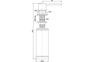 Дозатор для жидкого мыла Paulmark Saube серый матовый - 2