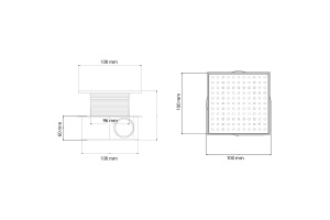 Душевой трап Armadi Art Smart Design 10х10 с решеткой золото - 3