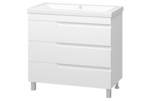 Тумба с раковиной Misty Софт 90 белая матовая