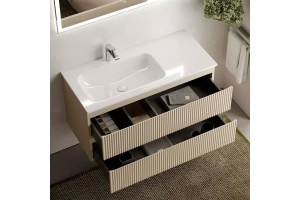 Тумба под раковину Sancos Snob R левая 99х44 бежевая - 3