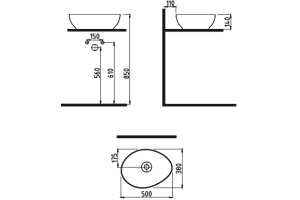 Раковина Bien Motto MTLG05004FD0W5000 - 2